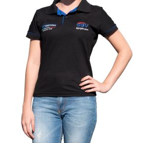 Camiseta Polo Feminina Preta Sgv Tomasetto