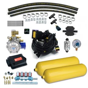 KIT GNV 4cc SGV 124 com 2 Cilindros de 7,5m³