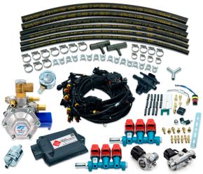 Kit Gnv 5 Geração Completo 6cc Redutor Tomasetto Central SGV 148obd